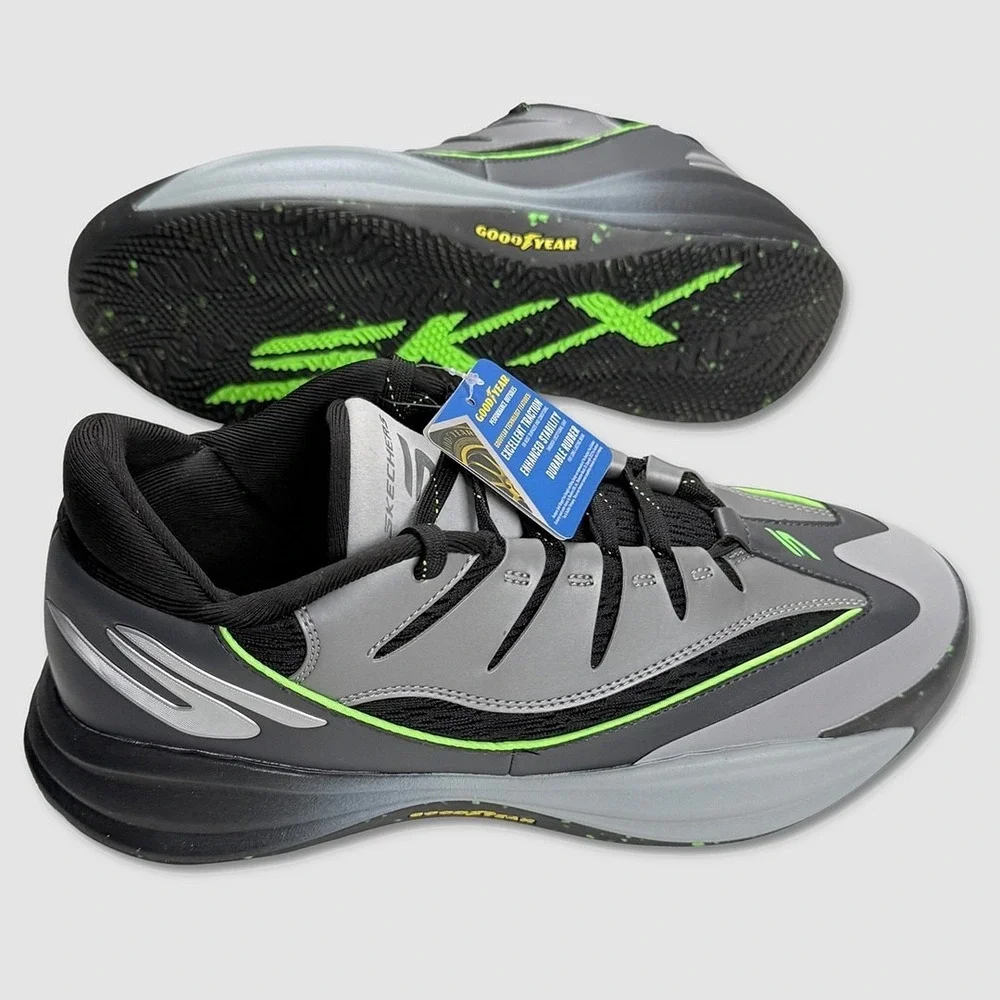 Skechers Performance SKX B-Lite Shoes - NEW Mens 10 Grey / Lime - #49336-CL2